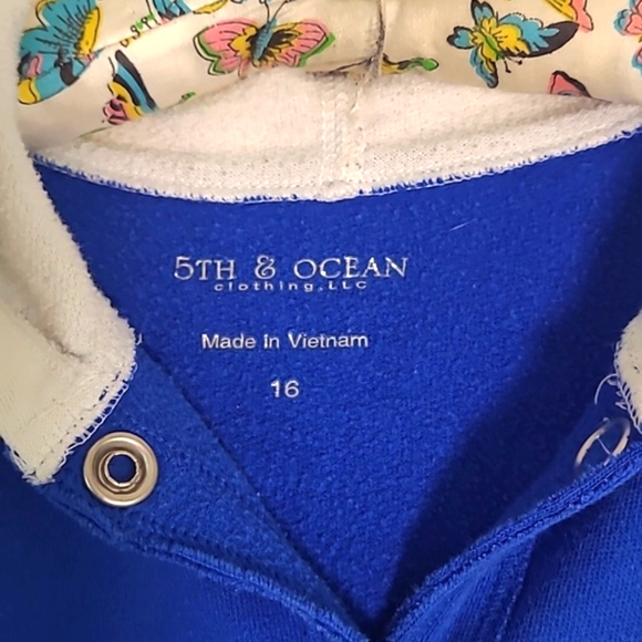 5th & Ocean University of Kentucky Wildcats Cats Button Front Sweatshirt Sz 16 - Picture 8 of 16